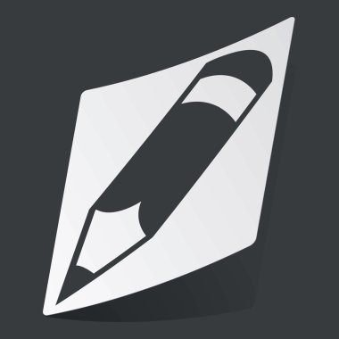 Tek renkli kalem etiket