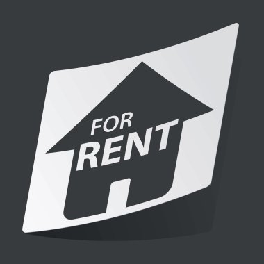 Tek renkli ev kira etiket için