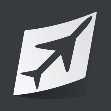 Tek renkli uçak etiket