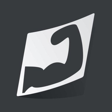 Tek renkli kas kol etiket