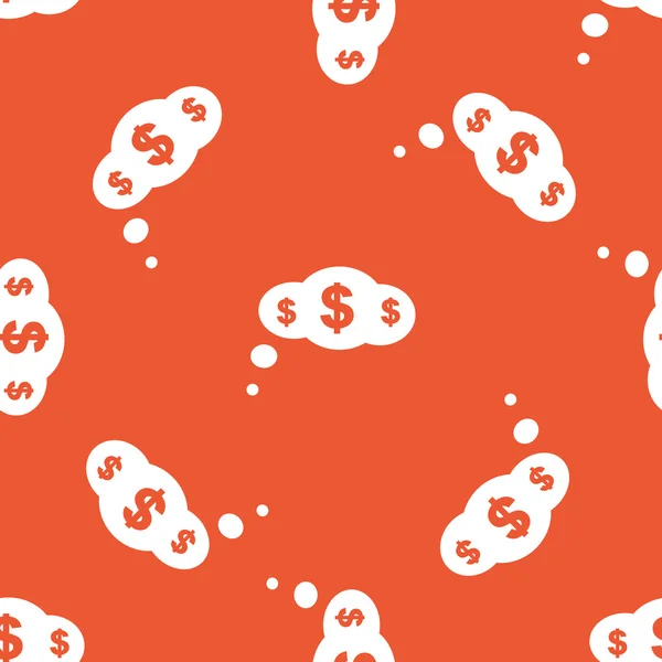 Orange dollar thought pattern — Stock Vector