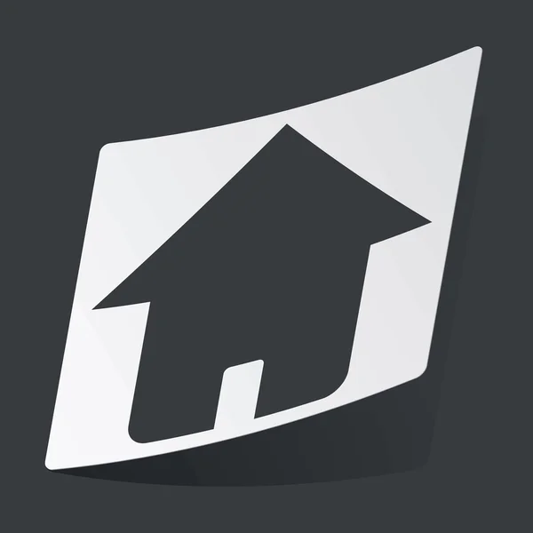 Zwart-wit huis sticker — Stockvector