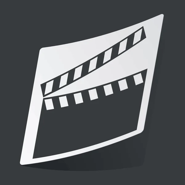 Monochroom Filmklapper sticker — Stockvector