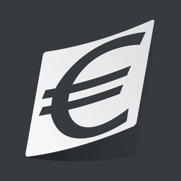 Αυτοκόλλητο μονόχρωμη ευρώ — Διανυσματικό Αρχείο
