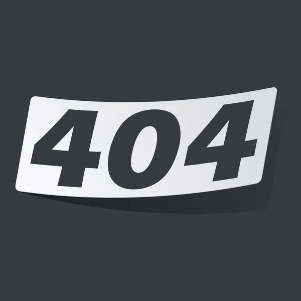 Monochroom fout 404 sticker — Stockvector