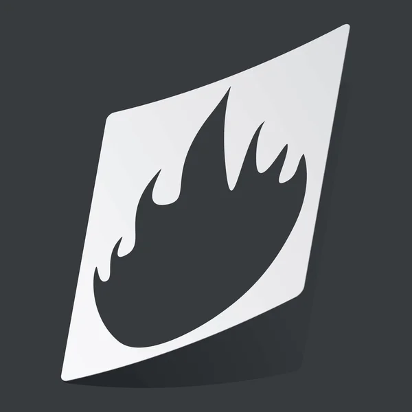 Monochrome fire sticker — Stock Vector