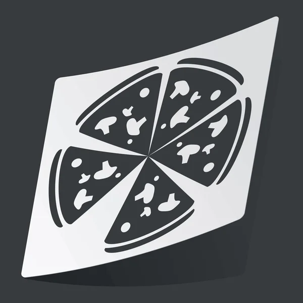 Autocollant pizza monochrome — Image vectorielle