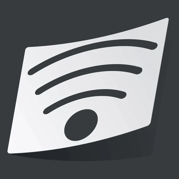 Zwart-wit wifi-sticker — Stockvector