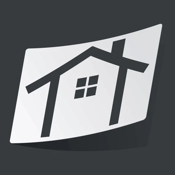 Monochroom cottage sticker — Stockvector
