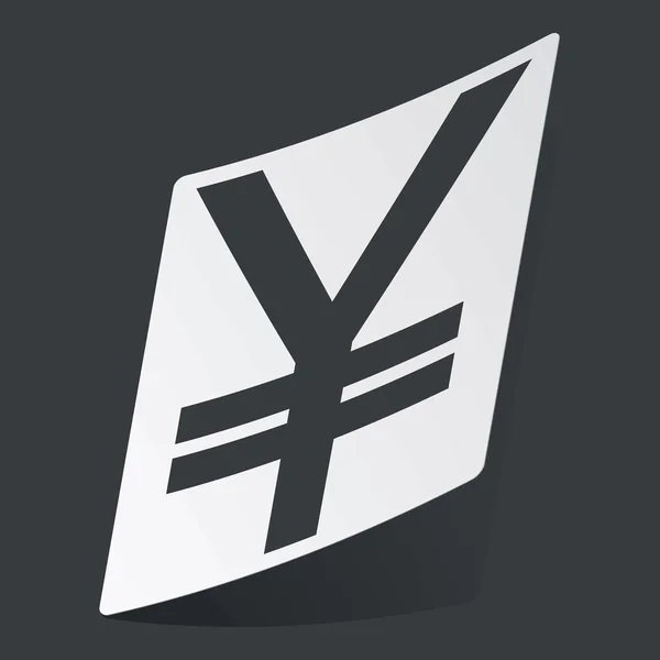Monochrome yen sticker — Stock Vector