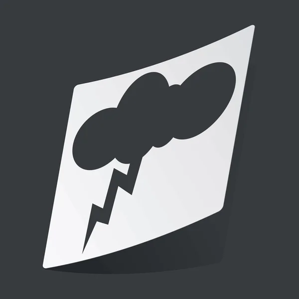 Monochrome thunderstorm sticker — Stock Vector