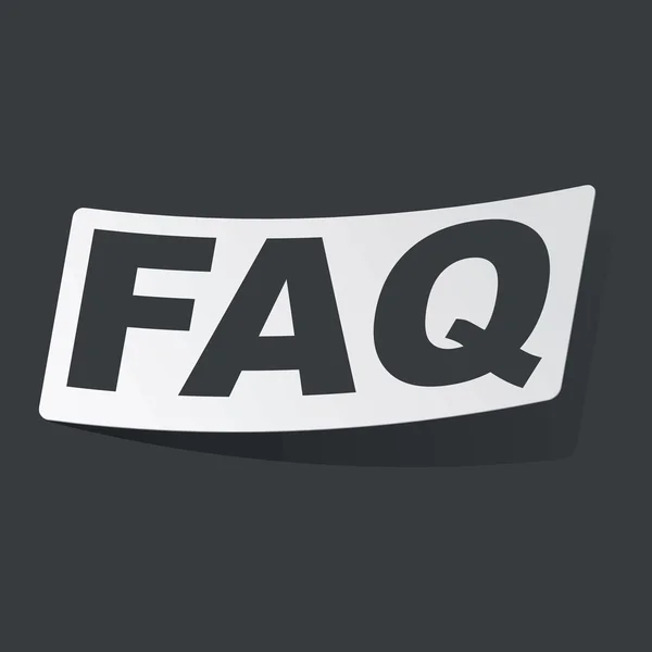 Autocollant FAQ monochrome — Image vectorielle