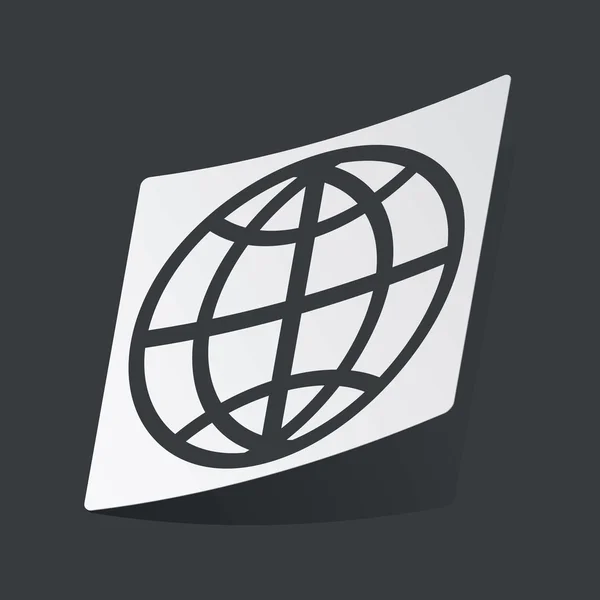 Monochrome globe sticker — Stock Vector