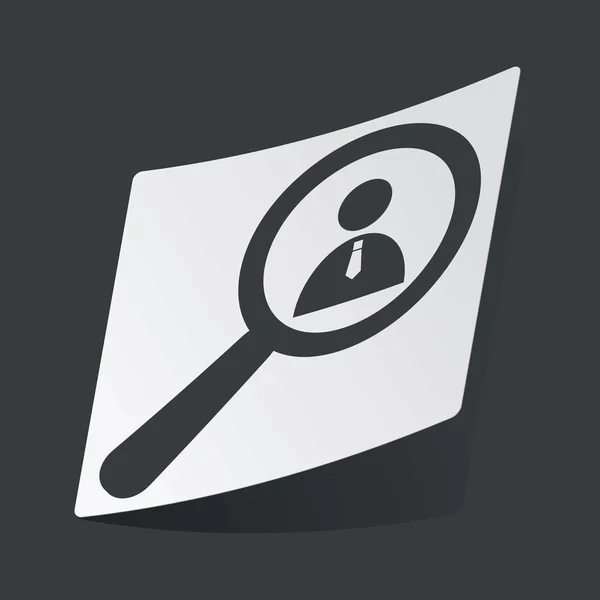 Monochroom gebruiker details sticker — Stockvector