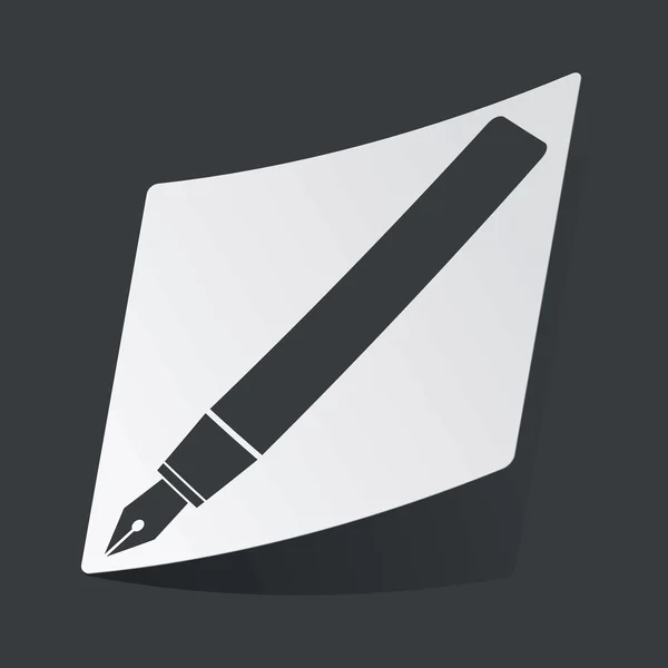 Monochrome inkt pen sticker — Stockvector