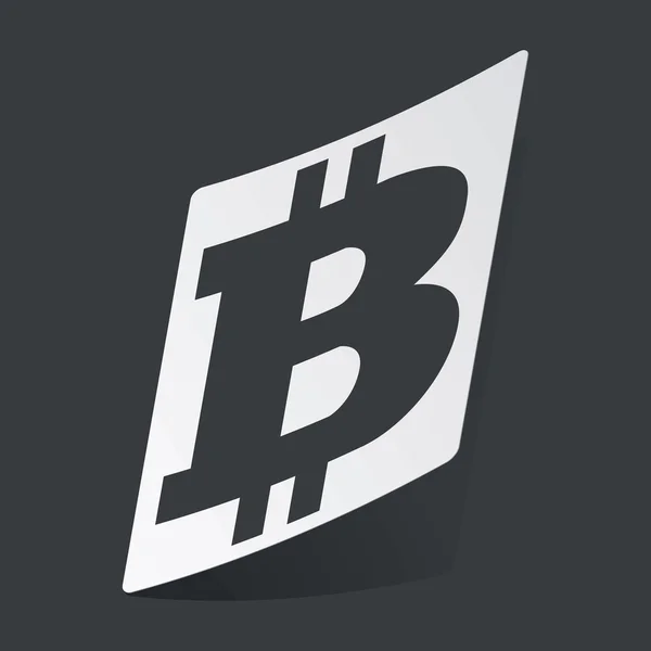 Монохромний bitcoin наклейка — стоковий вектор