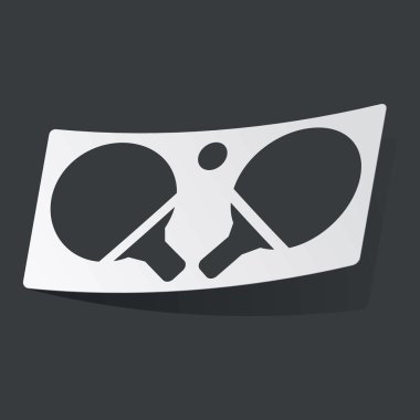 Tek renkli Masa Tenisi etiket