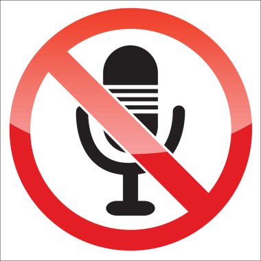 Mikrofon yasak simgesi