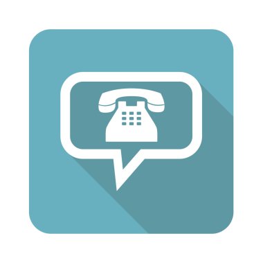 Kare telefon ileti simgesi