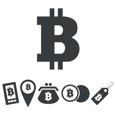 Basit bitcoin Icon set