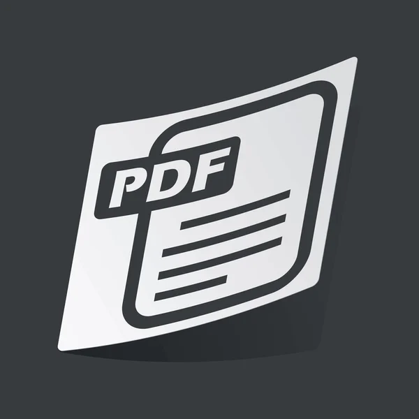 Zwart-wit Pdf bestand sticker — Stockvector