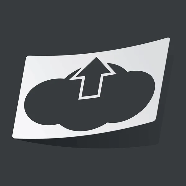 Monochroom wolk upload sticker — Stockvector