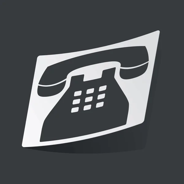 Monochroom telefoon sticker — Stockvector