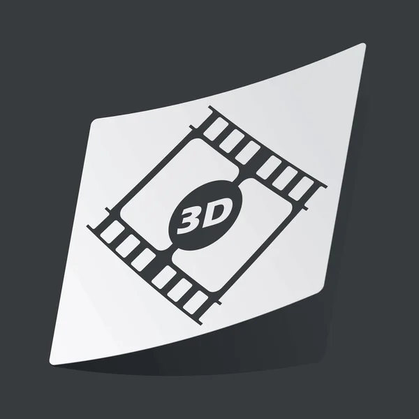 Autocollant de film 3D monochrome — Image vectorielle