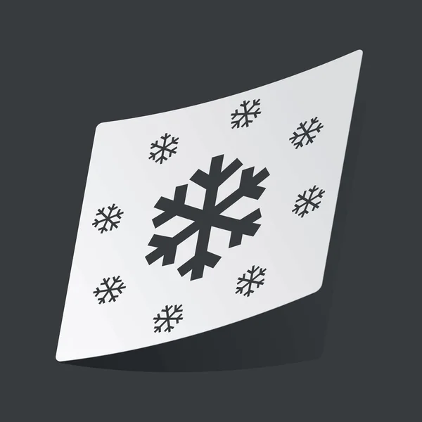 Monochrome snow sticker — Stock Vector