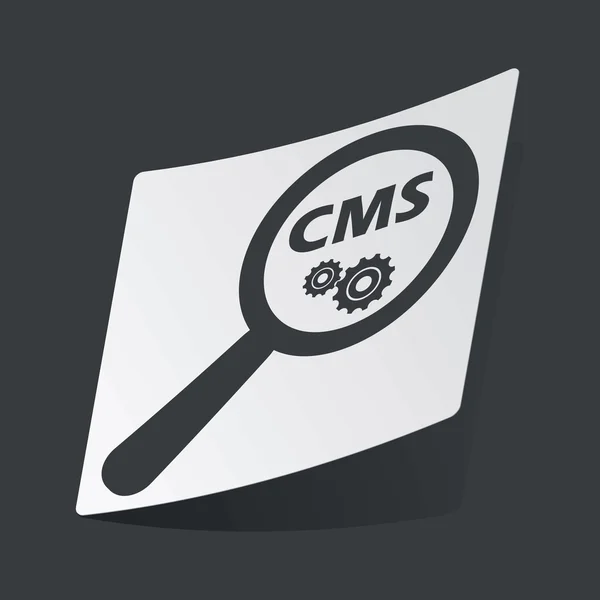 Монохромный поисковый стикер CMS — стоковый вектор