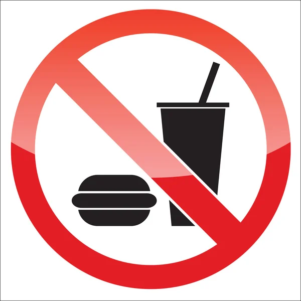 Food forbidden icon — Stock Vector