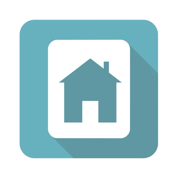 Vierkante huis teken pictogram — Stockvector