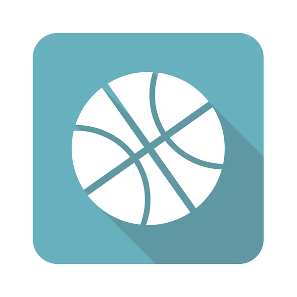 Icono cuadrado de baloncesto — Vector de stock