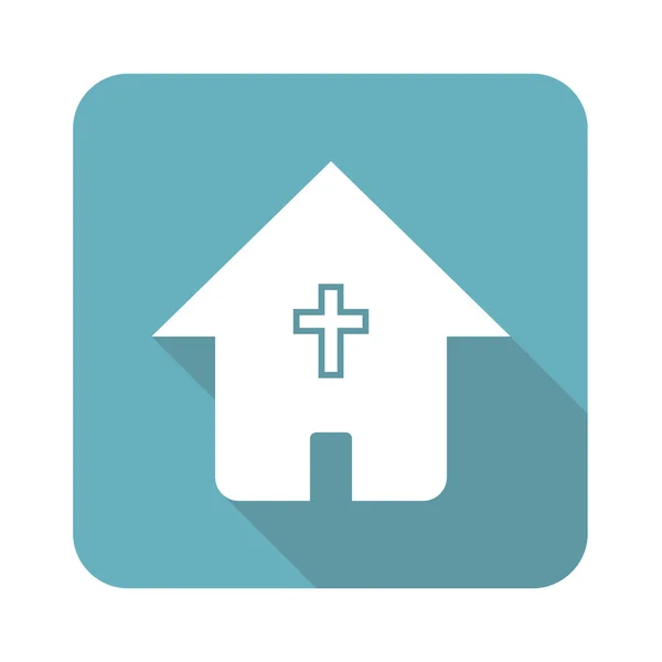 Square christian house icon — Stock Vector