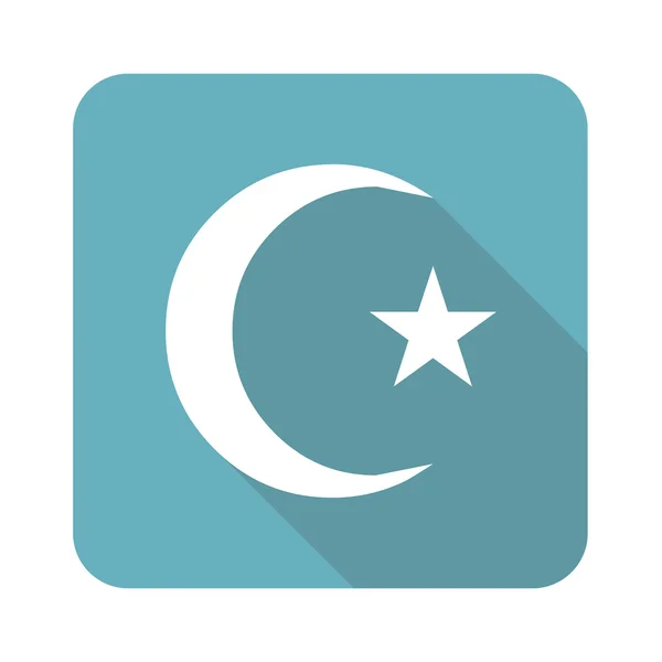 Icône symbole Turquie carré — Image vectorielle