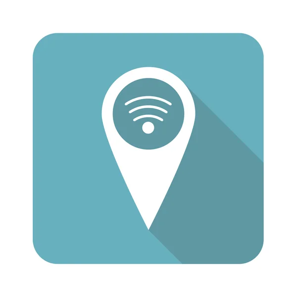 Icono de puntero Wi-Fi cuadrado — Vector de stock