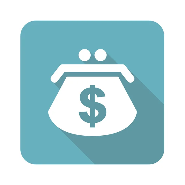 Square dollar purse icon — Stock Vector