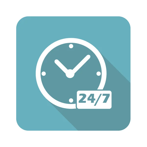 Fyrkantiga övernattning dagliga workhours ikon — Stock vektor