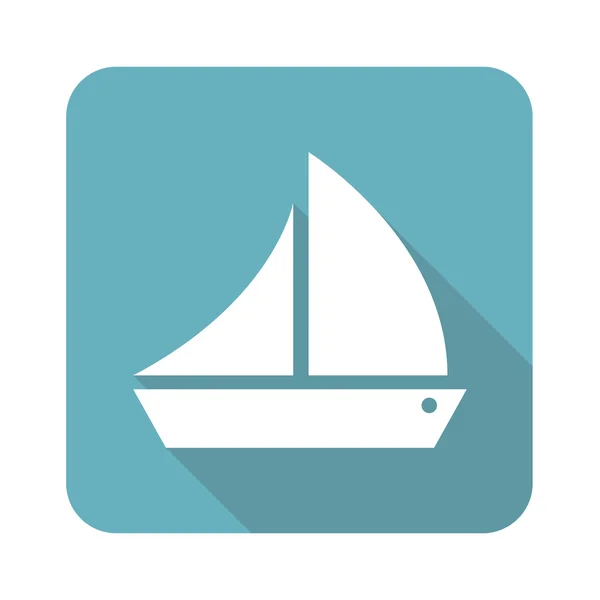 Náměstí, plující lodi ikona — Stockový vektor