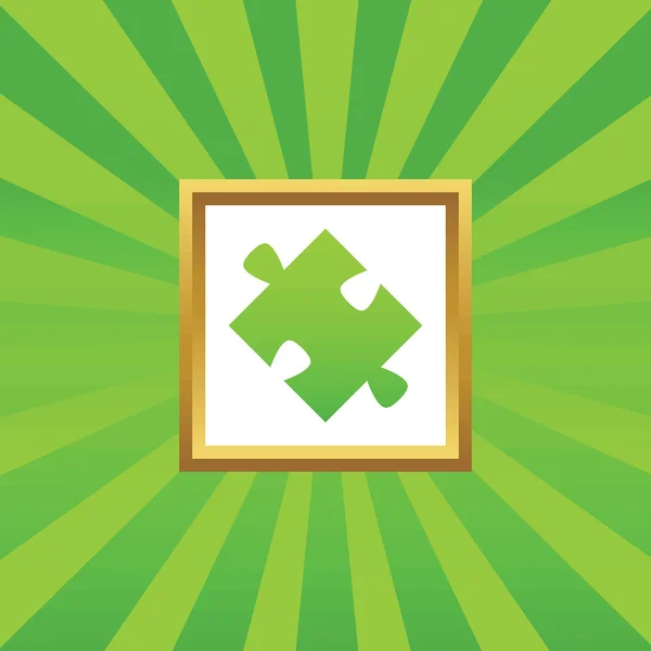 Puzzle picture icon — Stock Vector