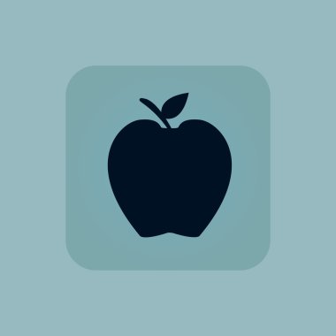 Soluk mavi elma simgesi