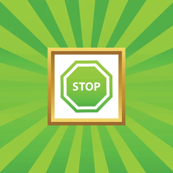 Stop pictogram picture — Stockvector