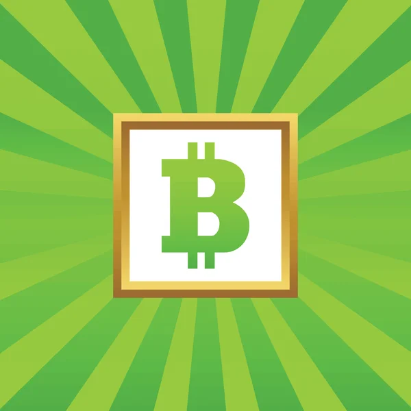Bitcoin picture icon — Stock Vector