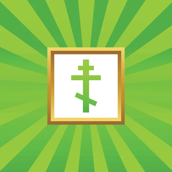 Immagine croce ortodossa icona — Vettoriale Stock