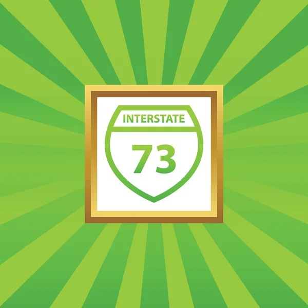 Interstate 73 picture icon — Stock Vector