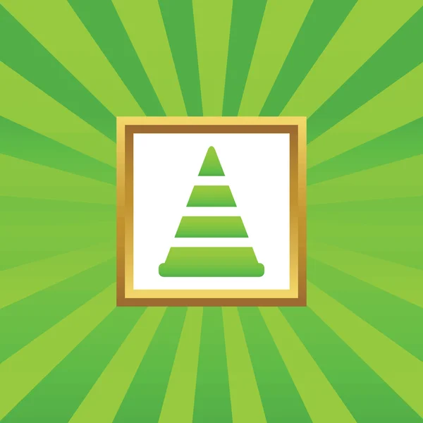 Traffic cone picture icon — Stock Vector