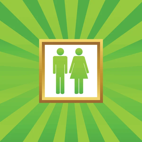 Man woman picture icon — Stock Vector