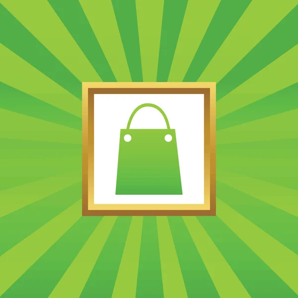 Nákupní taška obrázek ikony — Stockový vektor