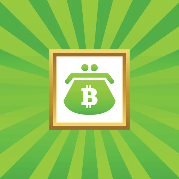 Bitcoin purse picture icon — Stock Vector