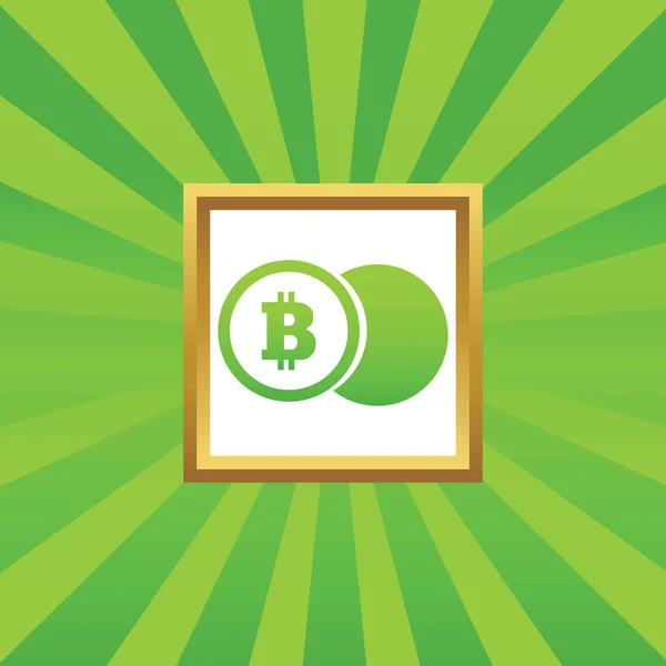Bitcoin coin picture icon — Stock Vector